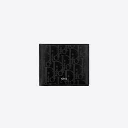 디올 갤럭시 레더 오블리크 블랙 지갑 (블랙) 2ESBH027VPD H03E
